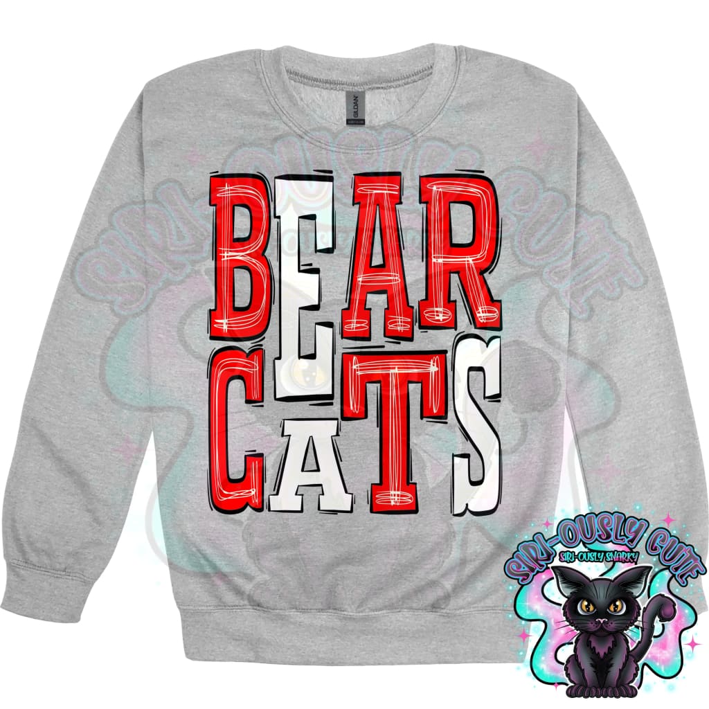 Sporty Bearcats - Red White Mascot
