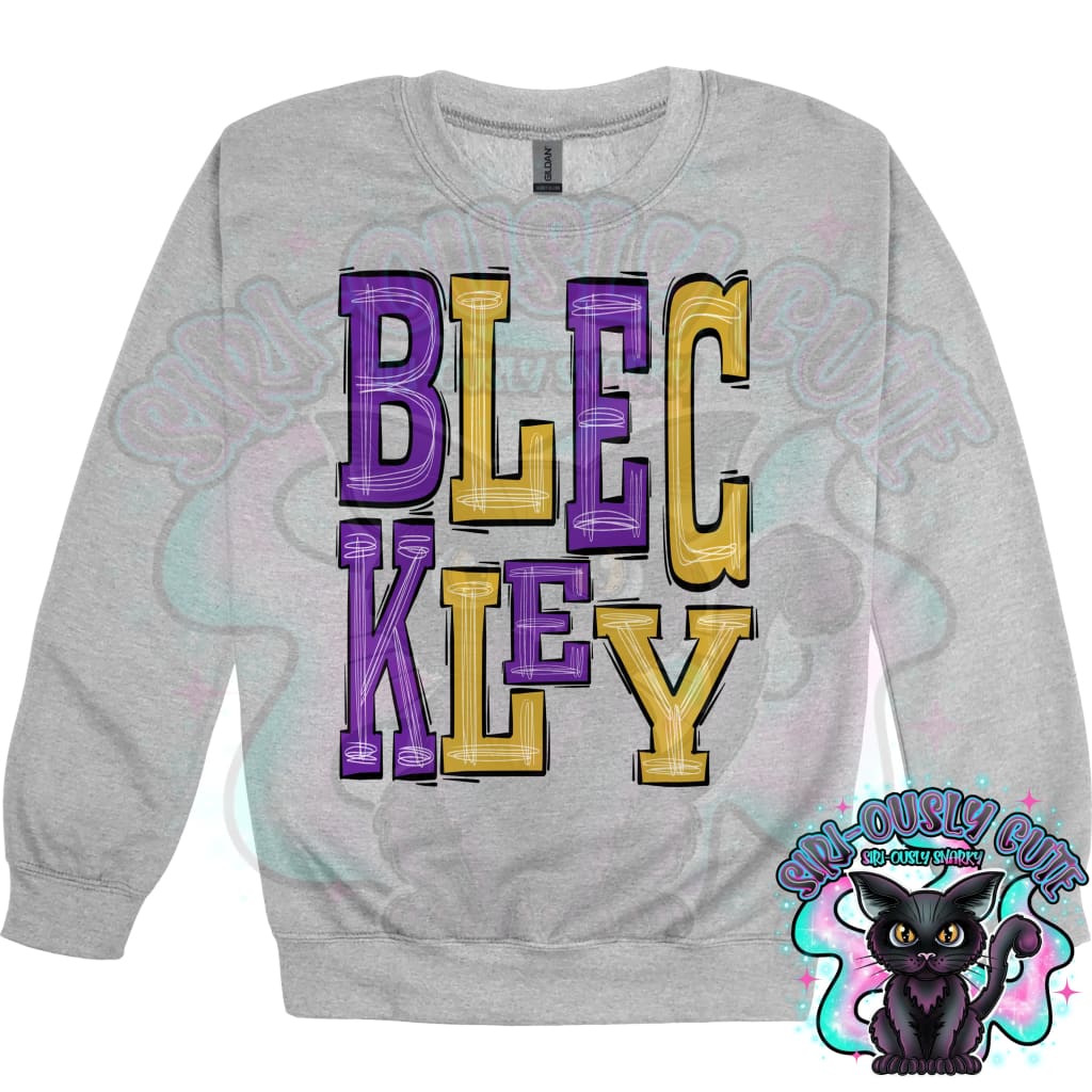 Sporty Bleckley - Purple Gold Mascot