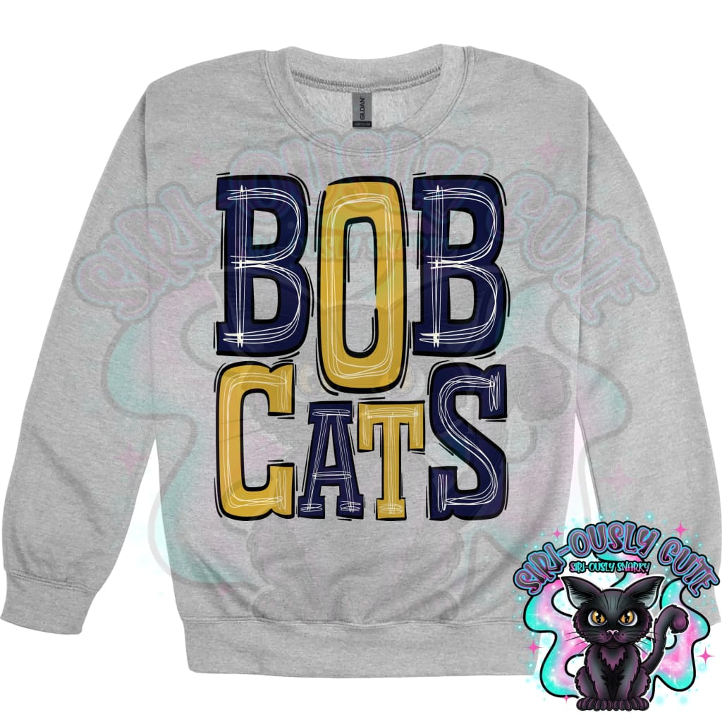 Sporty Bobcats - Navy Gold Mascot
