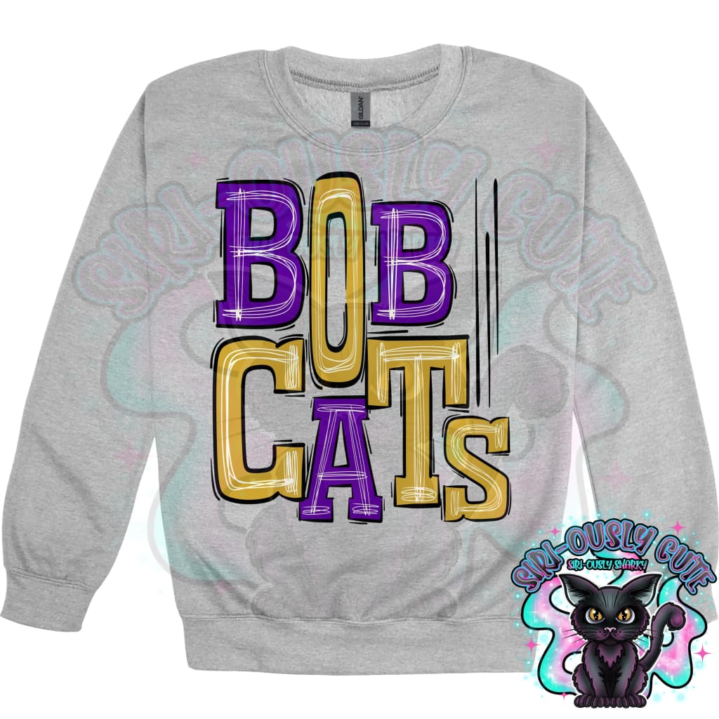 Sporty Bobcats - Purple Gold Mascot