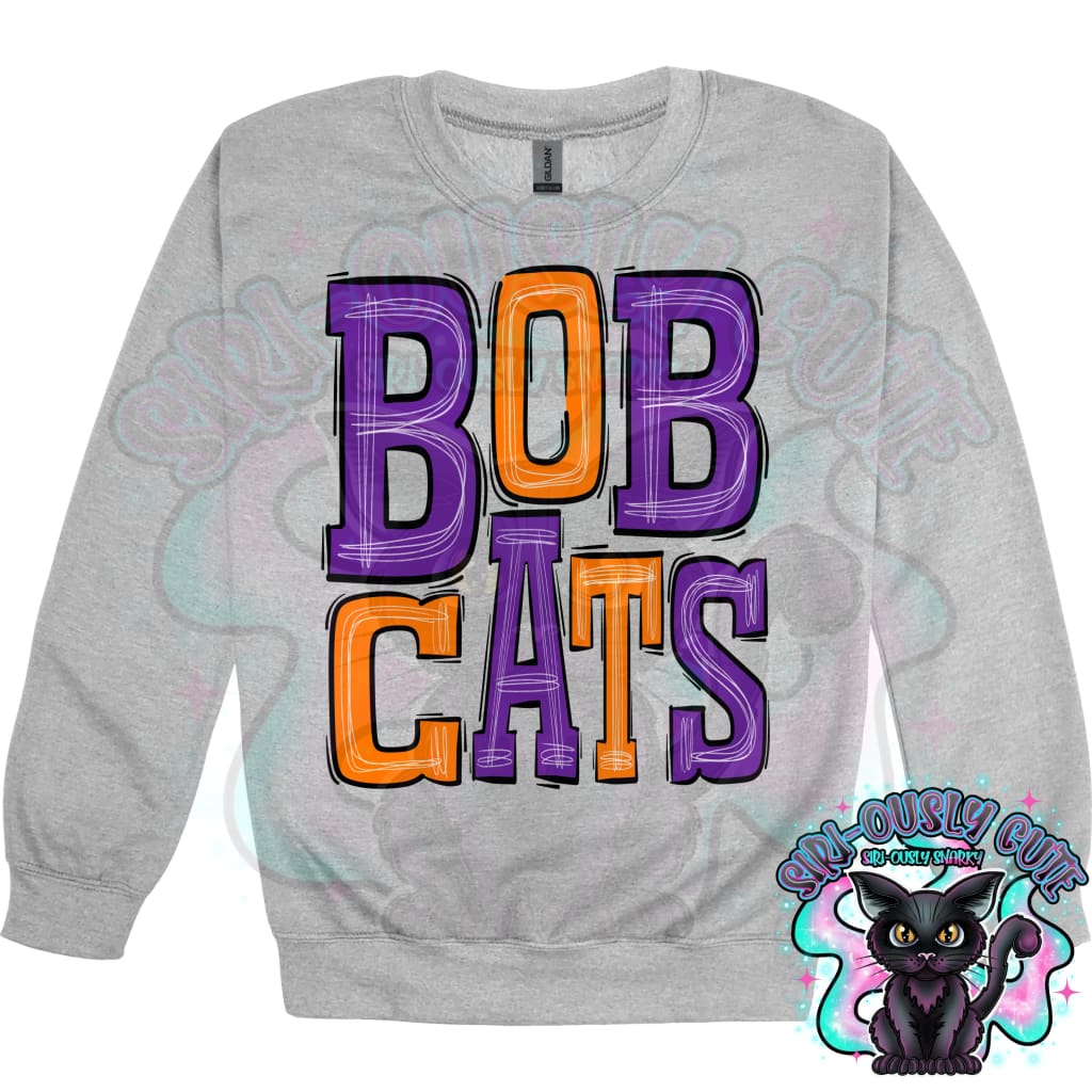 Sporty Bobcats - Purple Orange Mascot