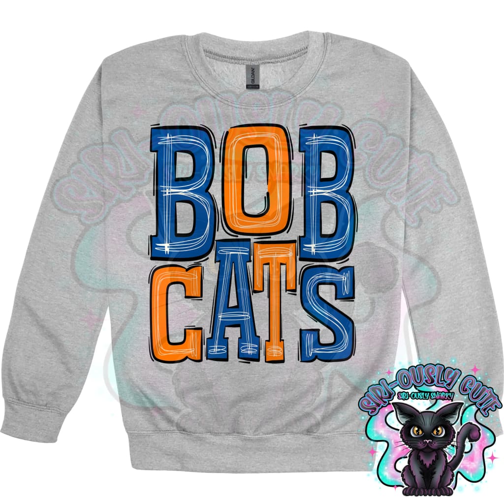 Sporty Bobcats - Royal Blue Orange Mascot