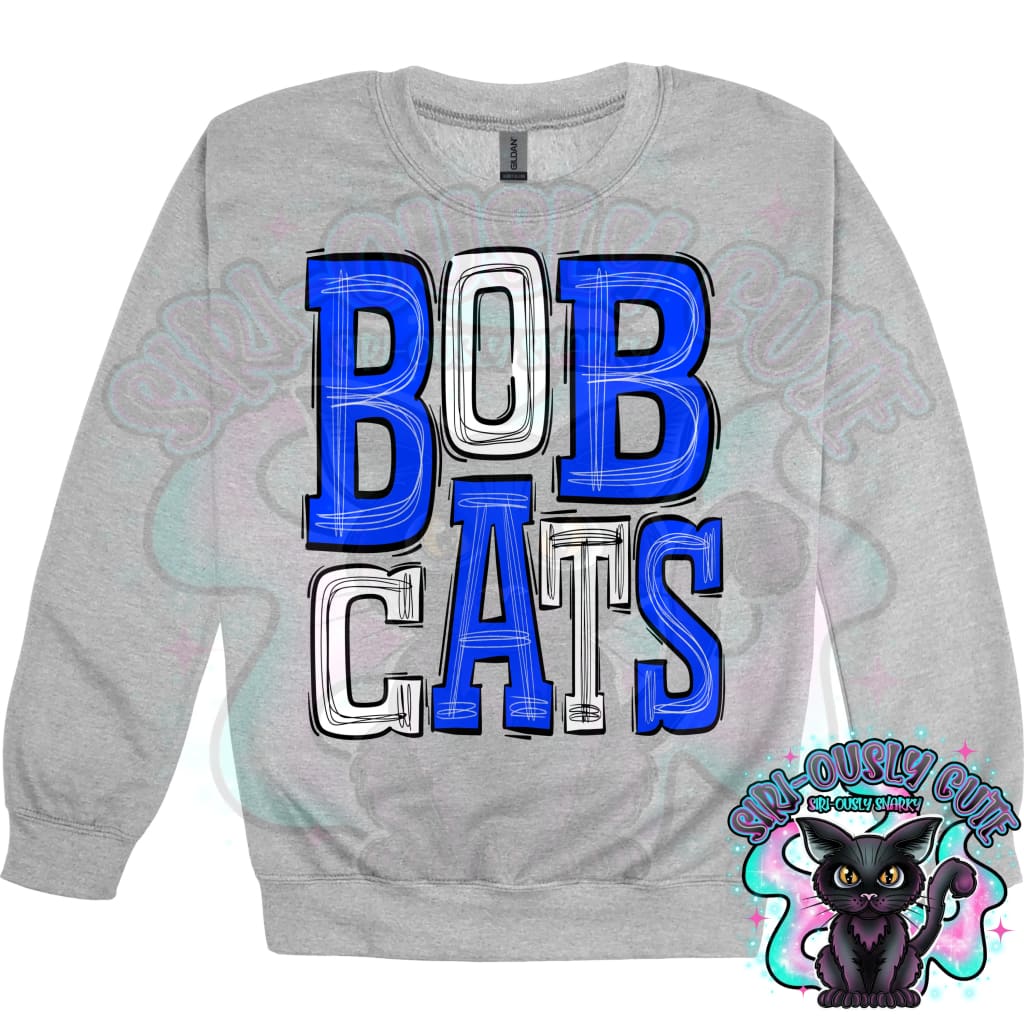 Sporty Bobcats - Royal Blue White Mascot