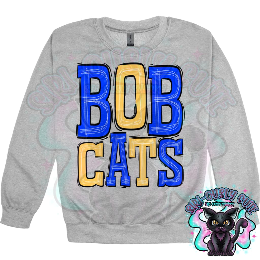 Sporty Bobcats - Royal Blue Yellow Mascot