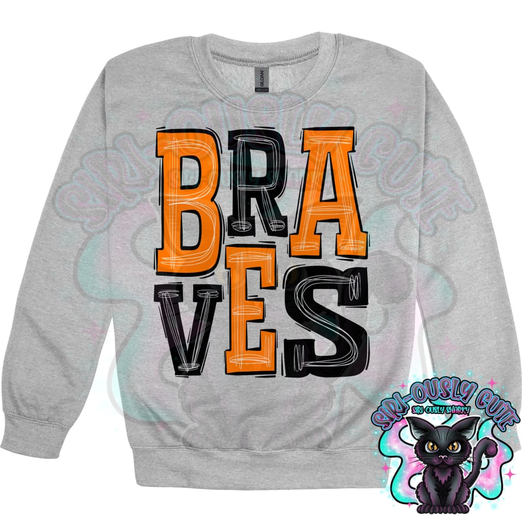 Sporty Braves - Black Orange Mascot
