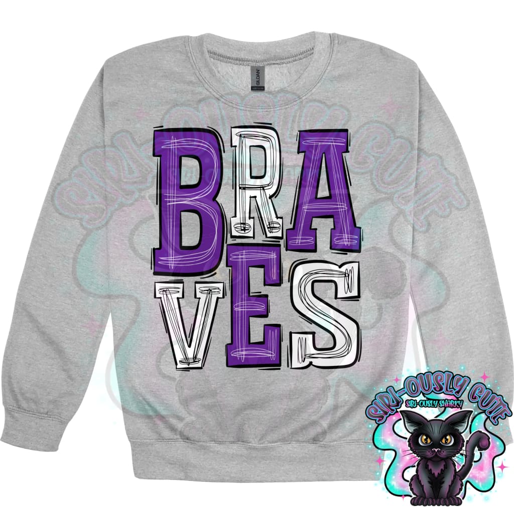 Sporty Braves - Purple White Mascot