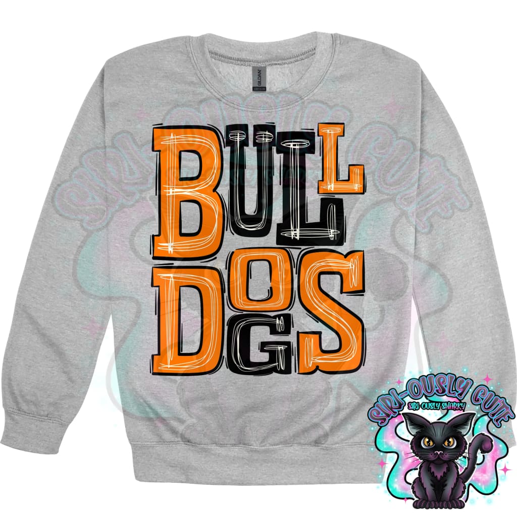 Sporty Bulldogs - Orange Black Mascot