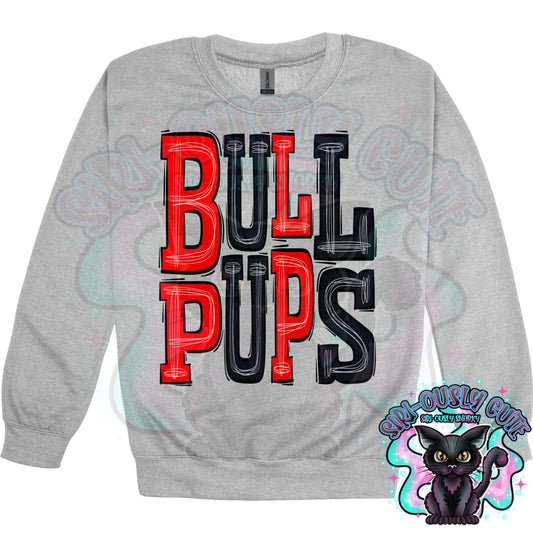Sporty Bullpups - Red Black Mascot