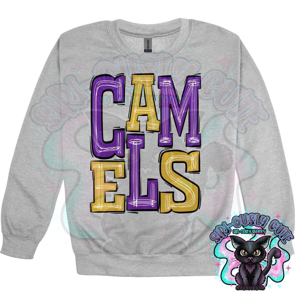 Sporty Camels - Purple Yellow Gold Mascot