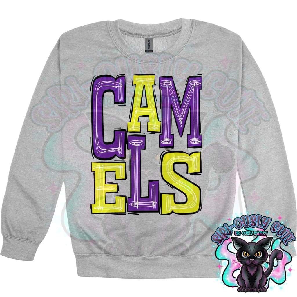 Sporty Camels - Purple Yellow Mascot