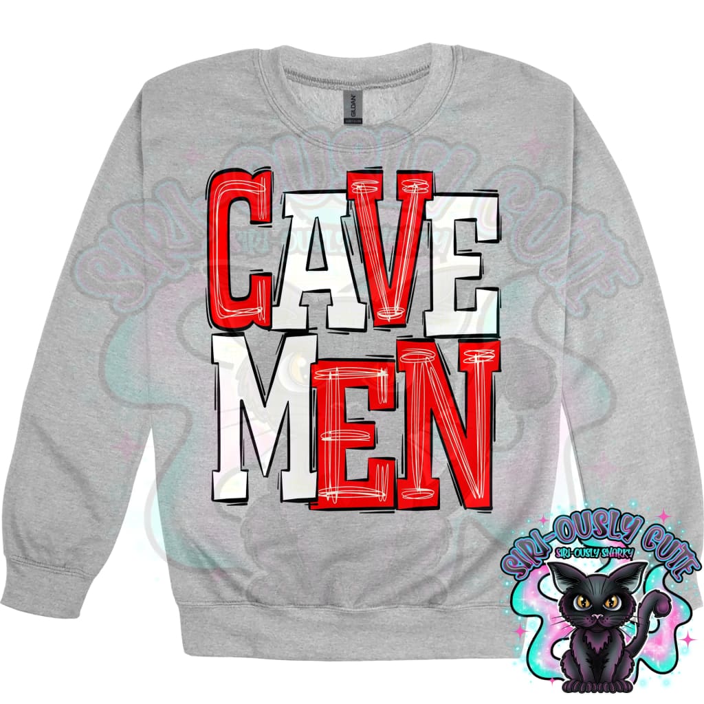 Sporty Cavemen - Red White Mascot