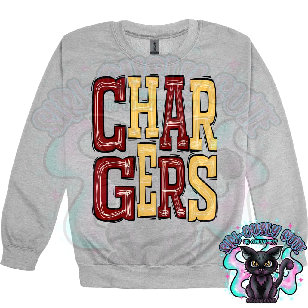 Sporty Chargers - Burgundy Yellow Mascot