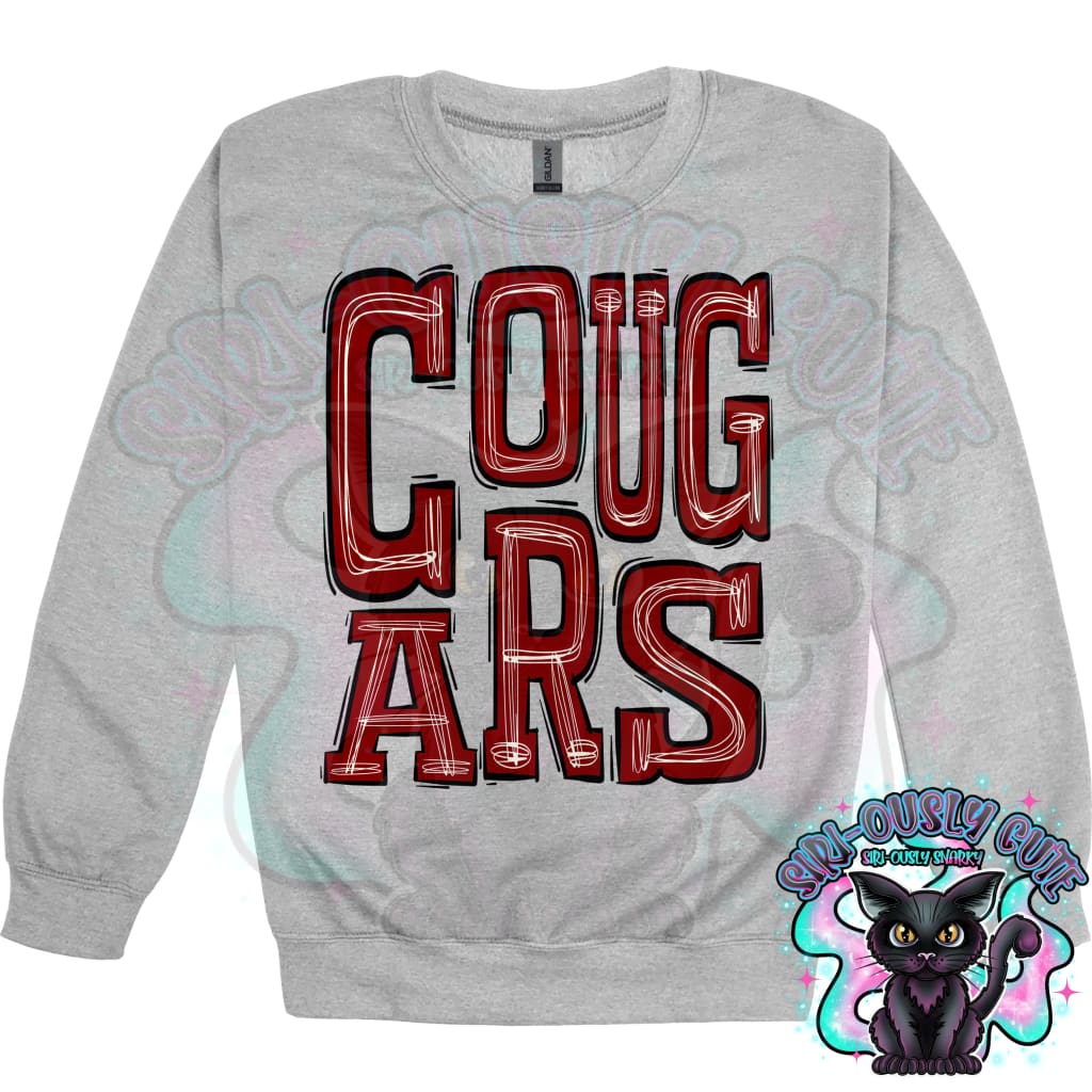 Sporty Cougars - Maroon Maroon Mascot