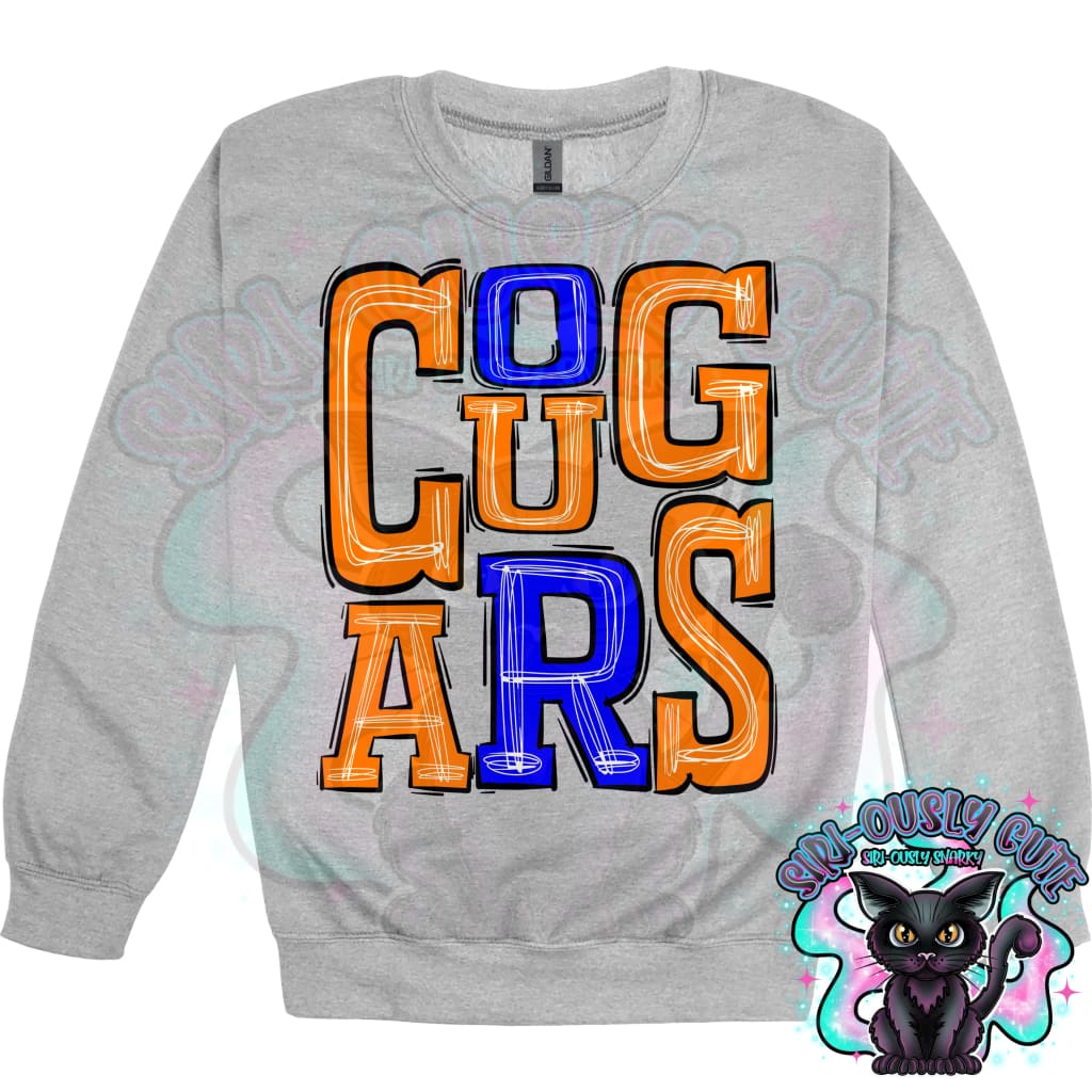 Sporty Cougars - Orange Blue Mascot