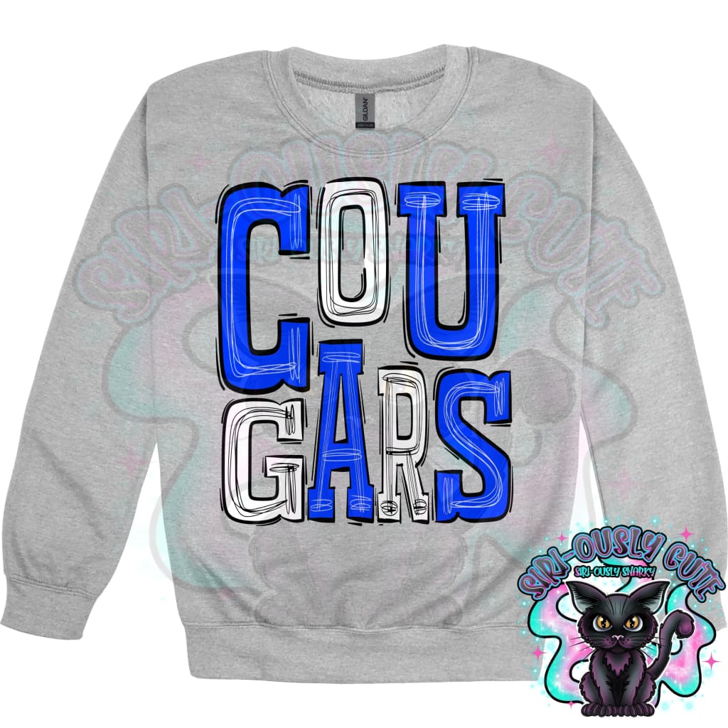 Sporty Cougars - Royal White Mascot