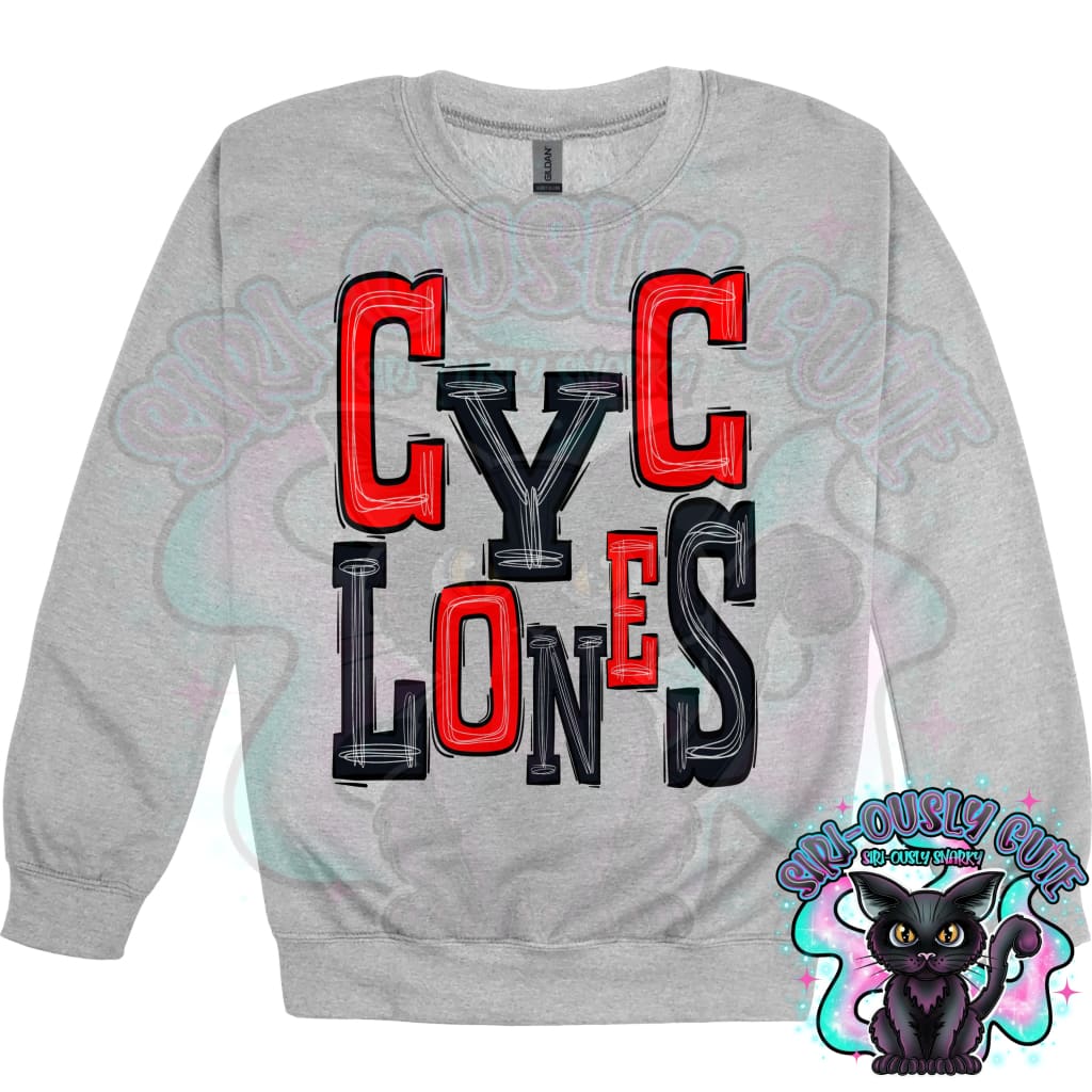 Sporty Cyclones - Red Black Mascot