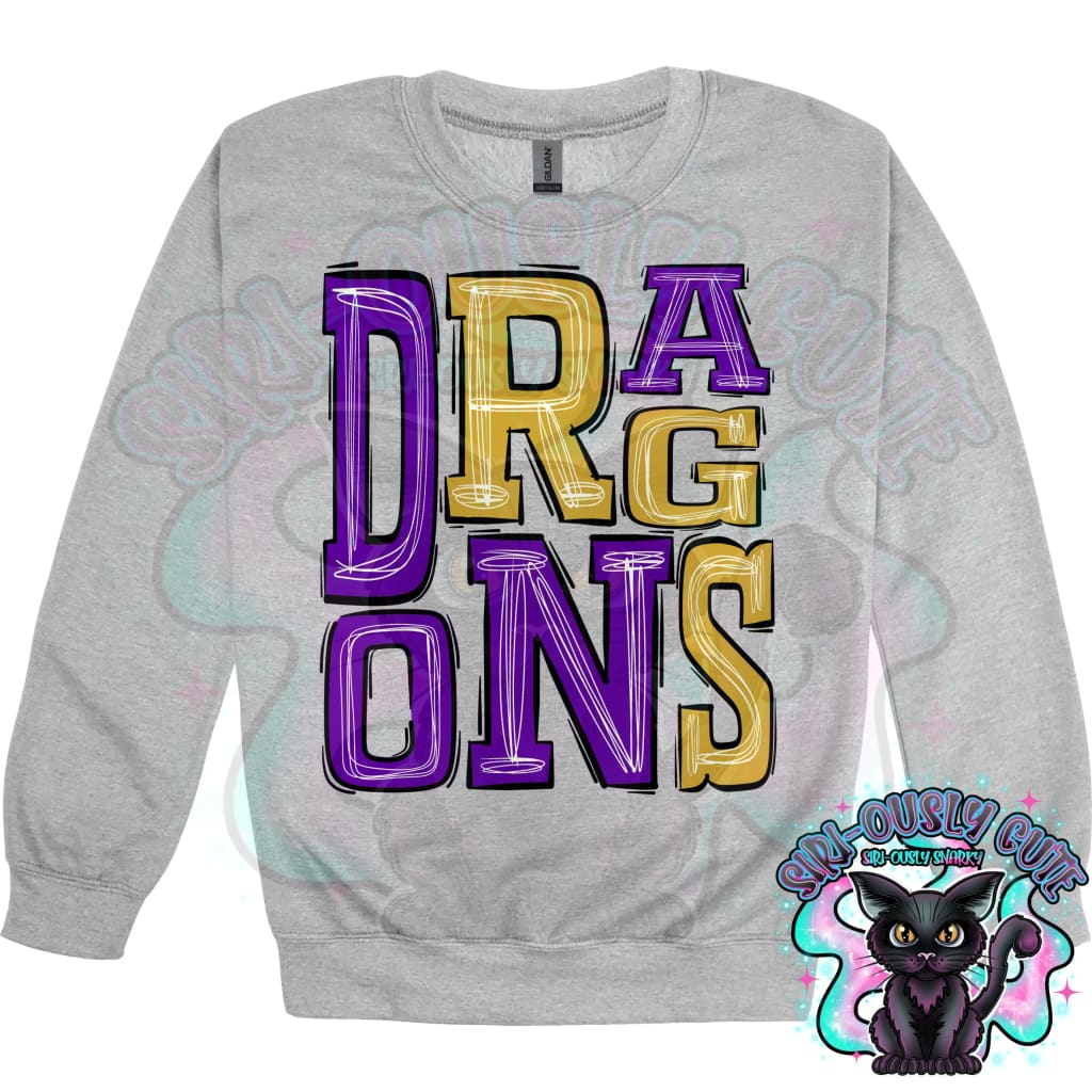 Sporty Dragons - Gold Purple Mascot