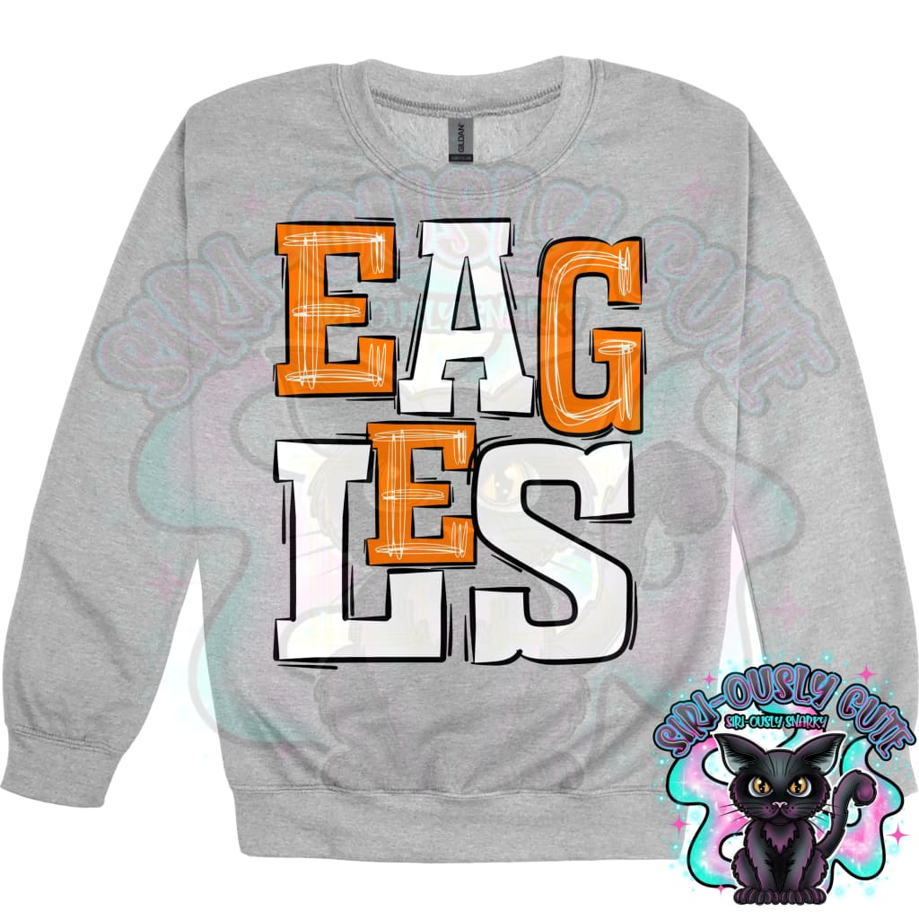 Sporty Eagles - Orange White Mascot