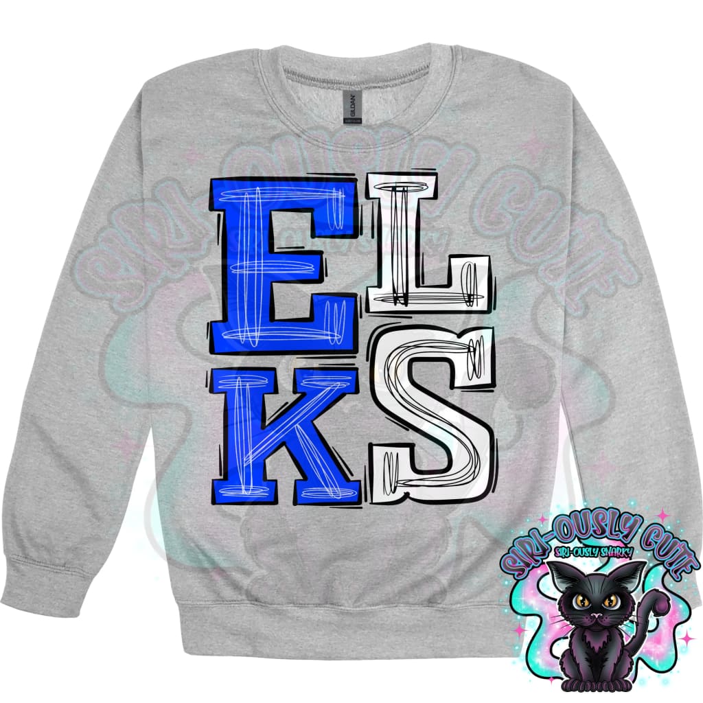Sporty Elks - Royal White Mascot