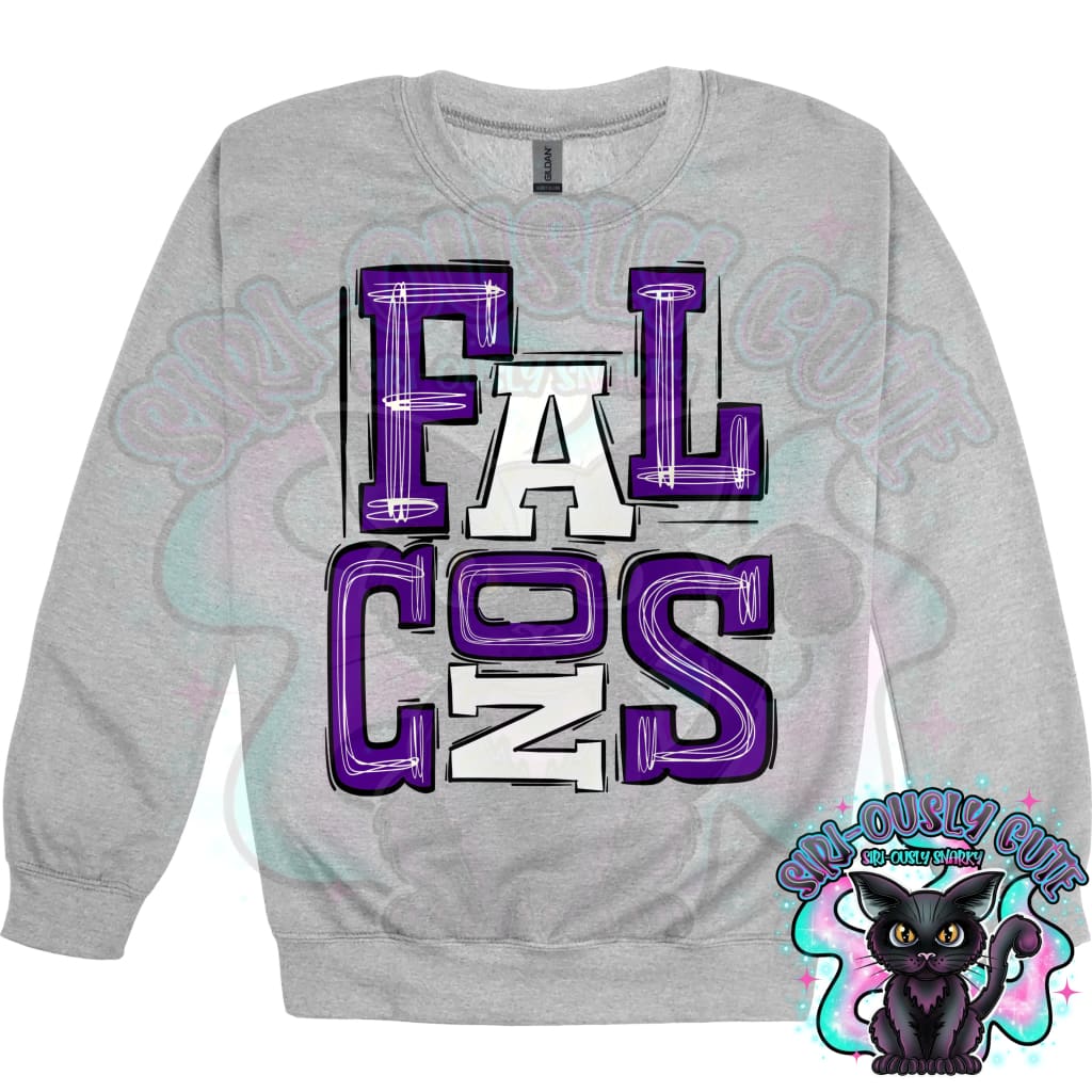 Sporty Falcons - Purple White Mascot