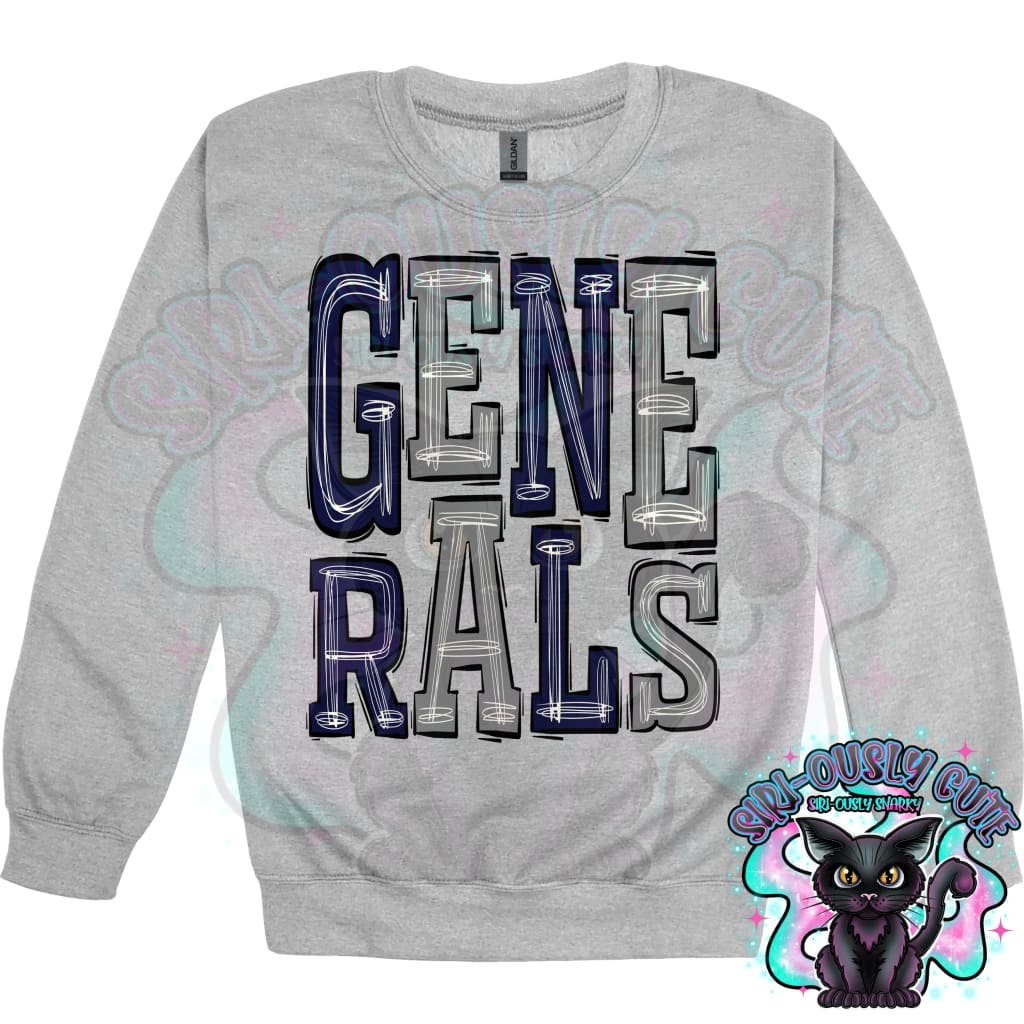 Sporty Generals - Navy Gray Mascot