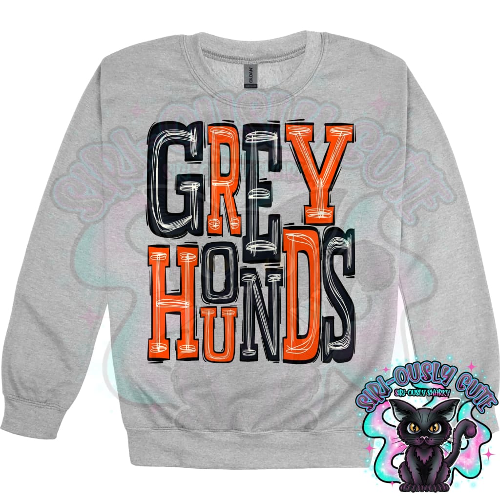 Sporty Greyhounds - Black Orange Mascot