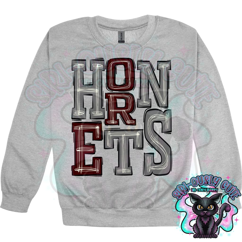 Sporty Hornets - Maroon Gray Mascot