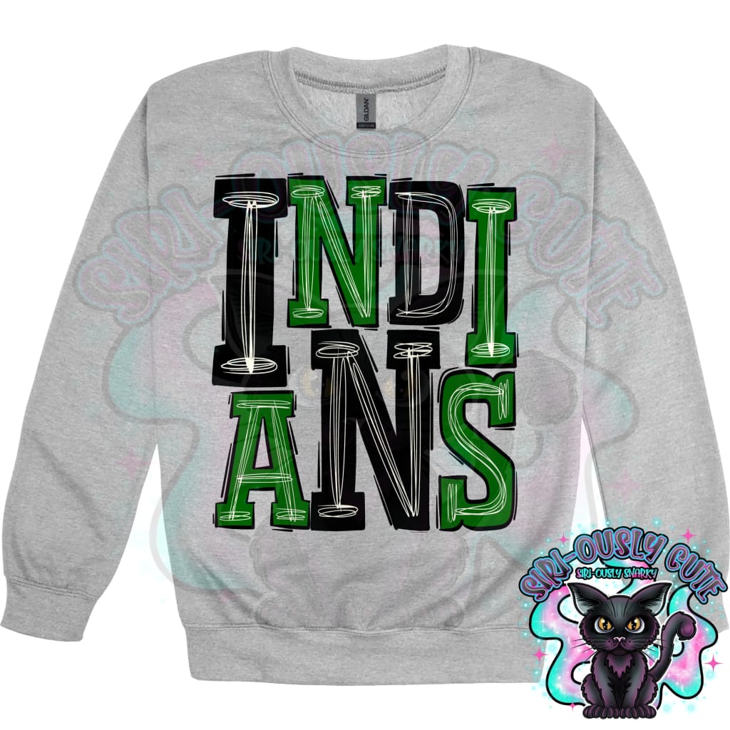 Sporty Indians - Black Dark Green Mascot