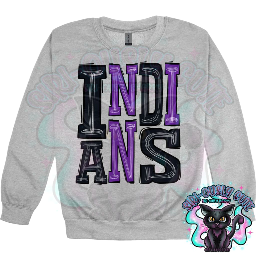 Sporty Indians - Black Purple Mascot