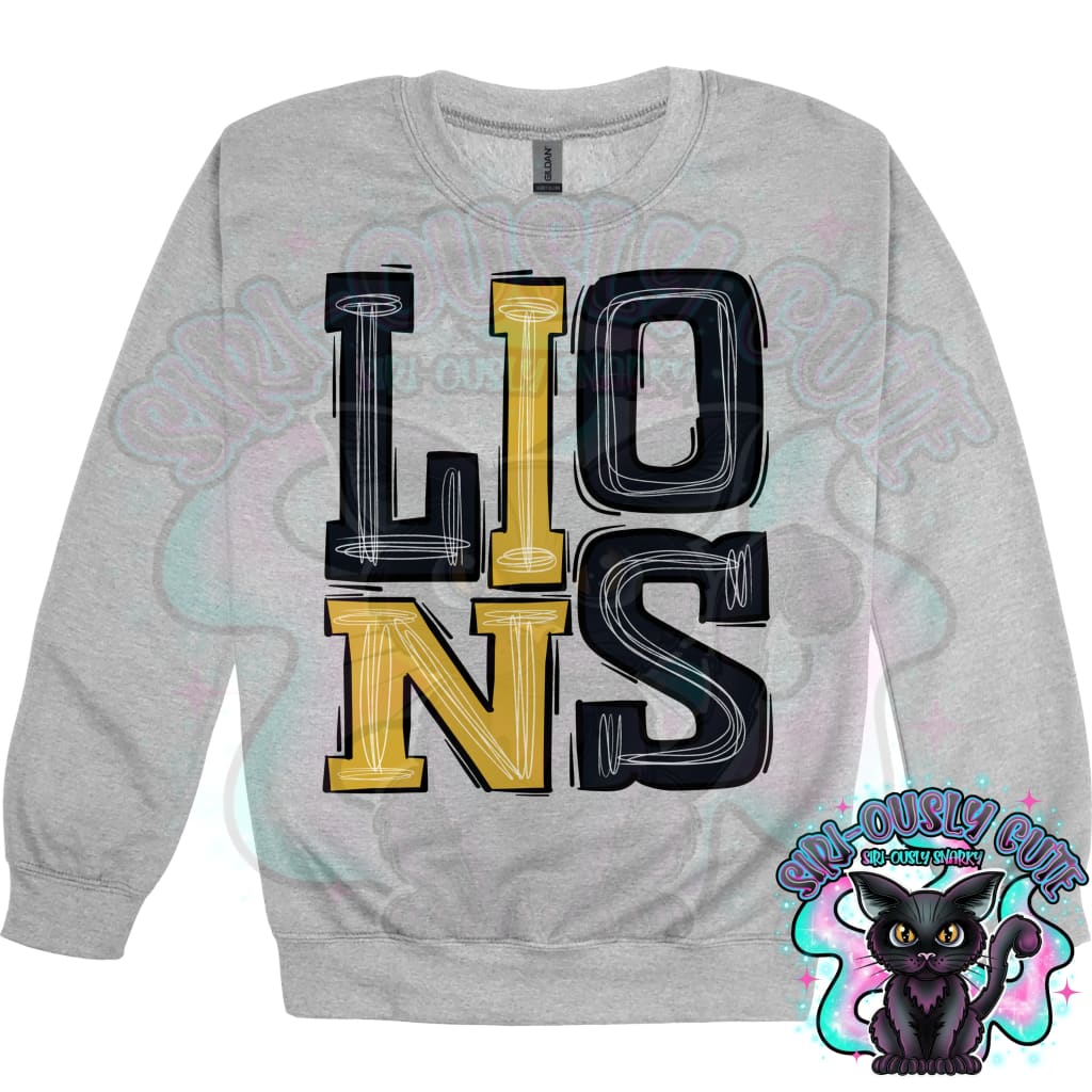 Sporty Lions - Black Gold Mascot