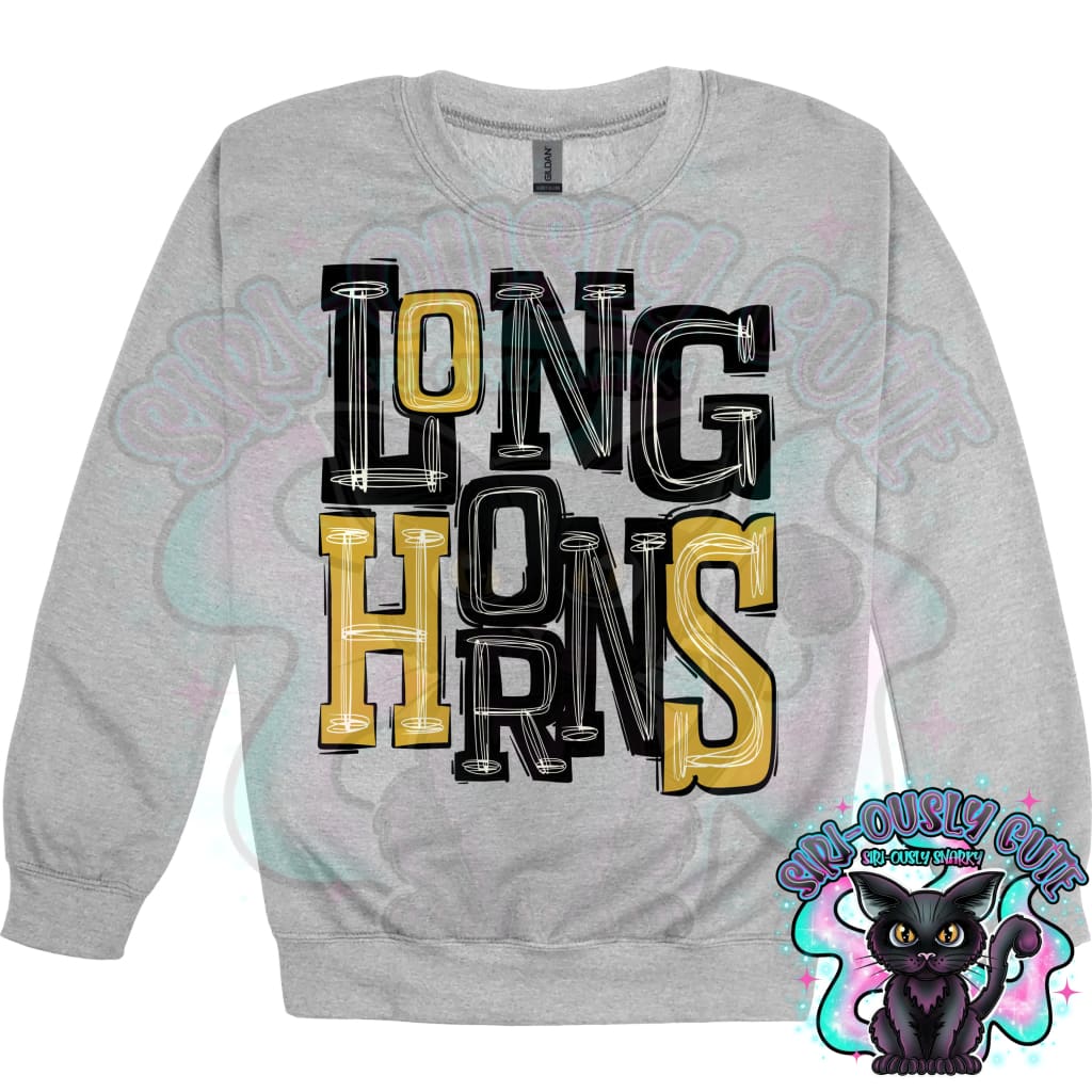 Sporty Longhorns - Black Gold Mascot