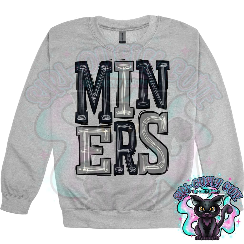 Sporty Miners - Black Gray Mascot