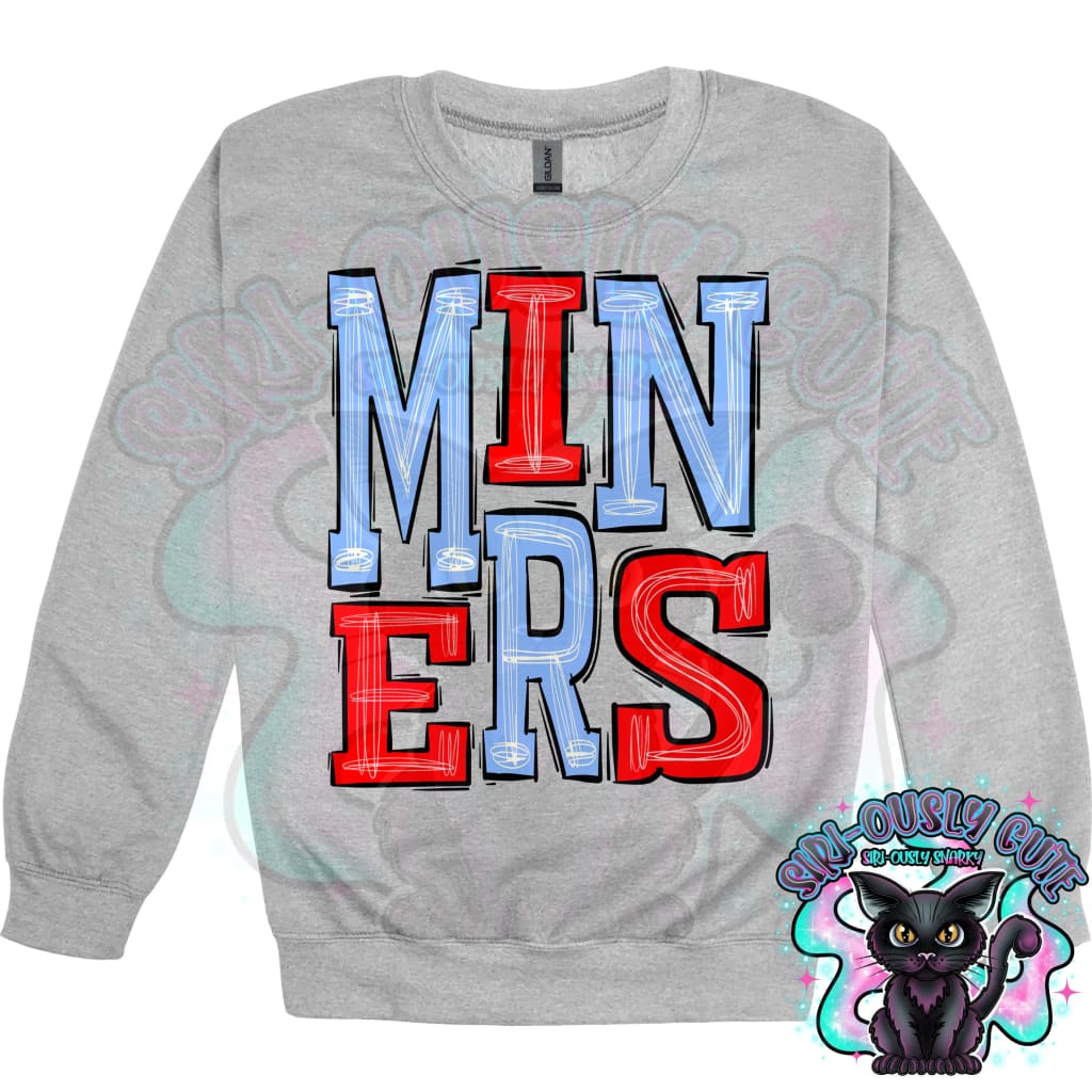 Sporty Miners - Red Light Blue Mascot