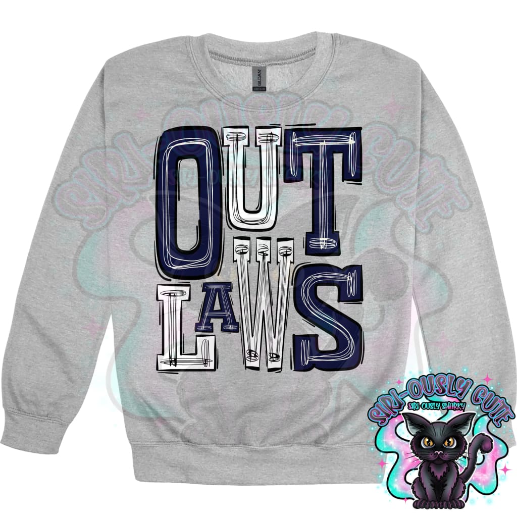 Sporty Outlaws - Navy White Mascot