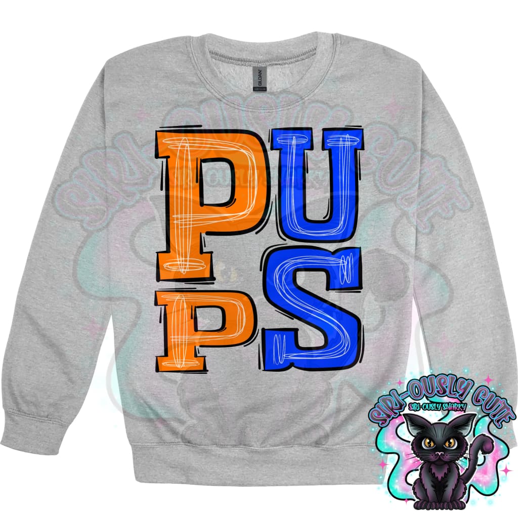 Sporty Pups - Orange Blue Mascot