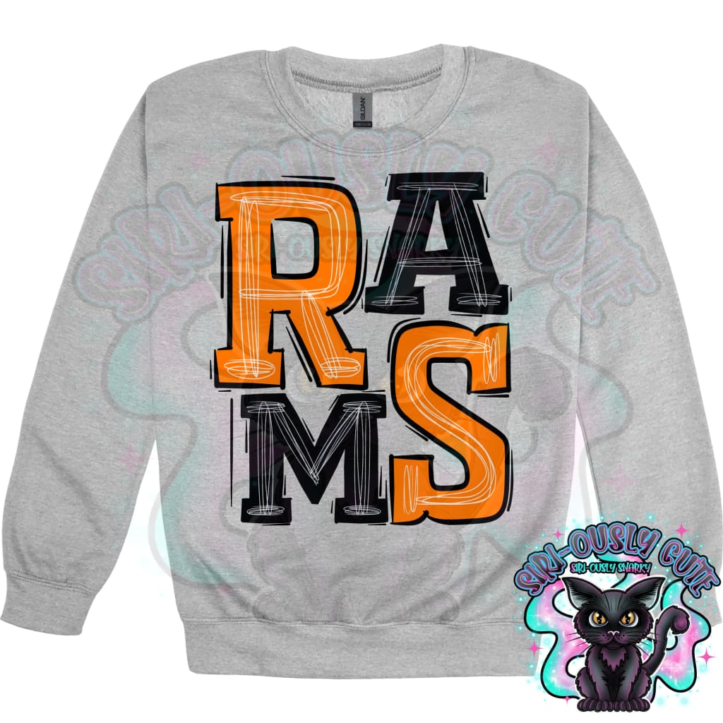 Sporty Rams - Black Orange Mascot