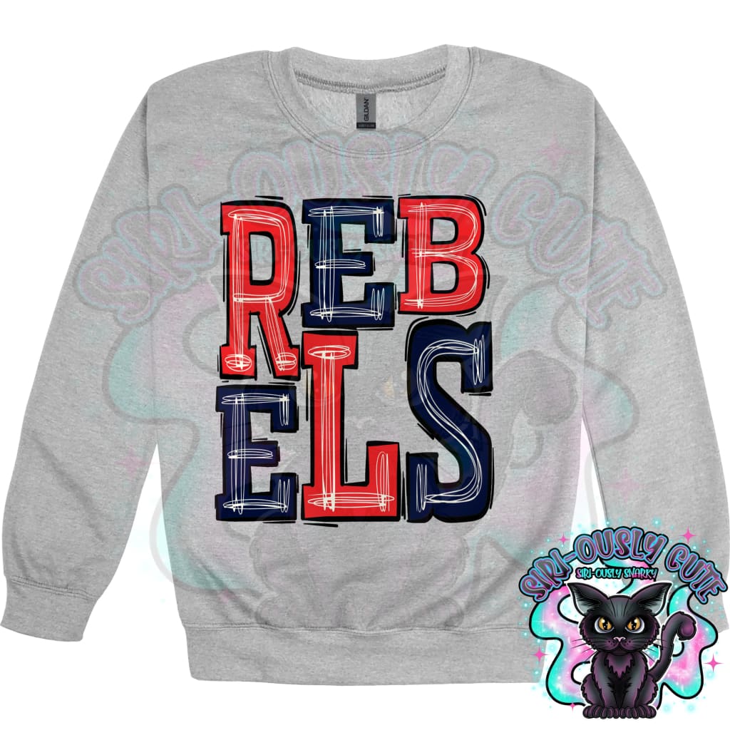 Sporty Rebels - Red Navy Mascot