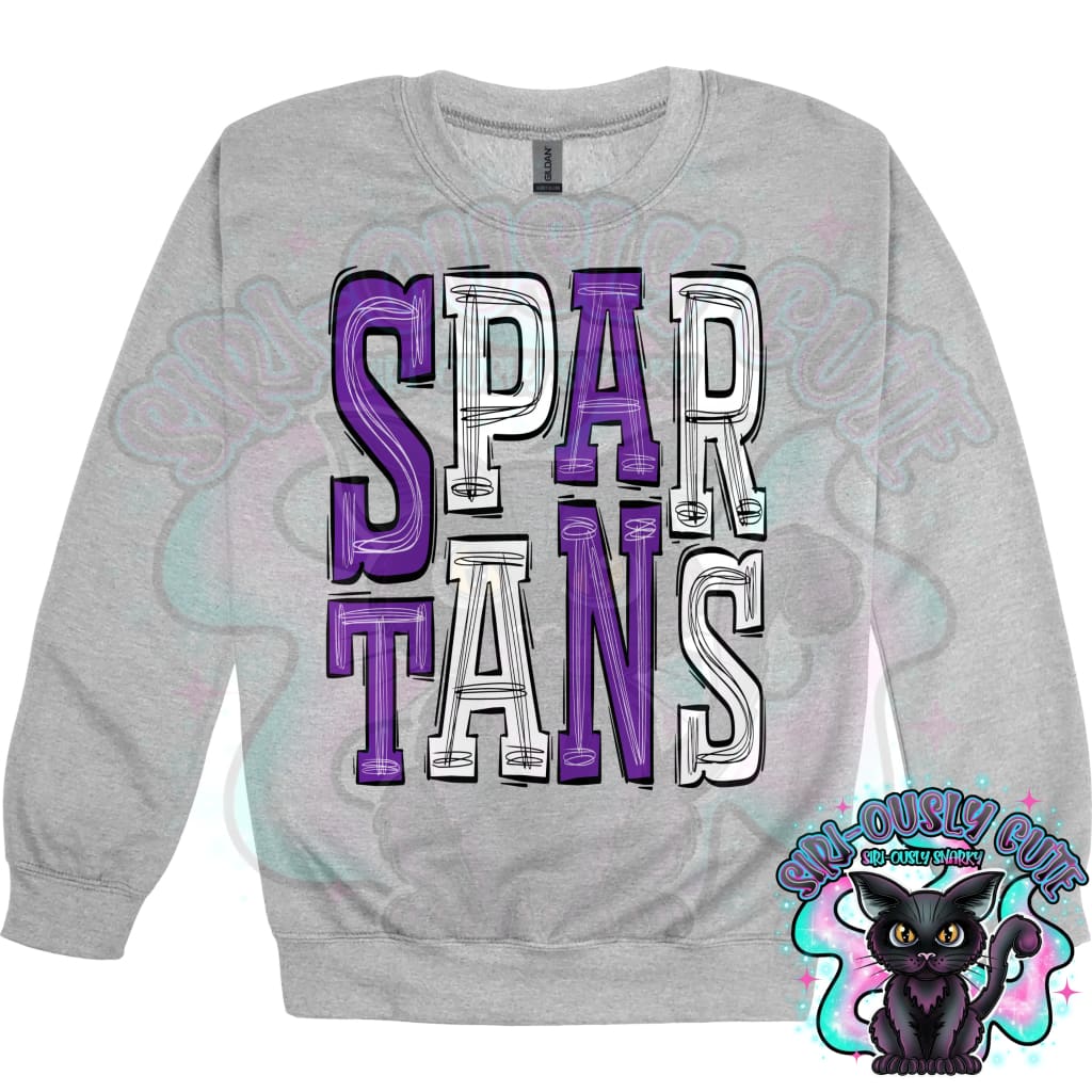 Sporty Spartans - Purple White Mascot