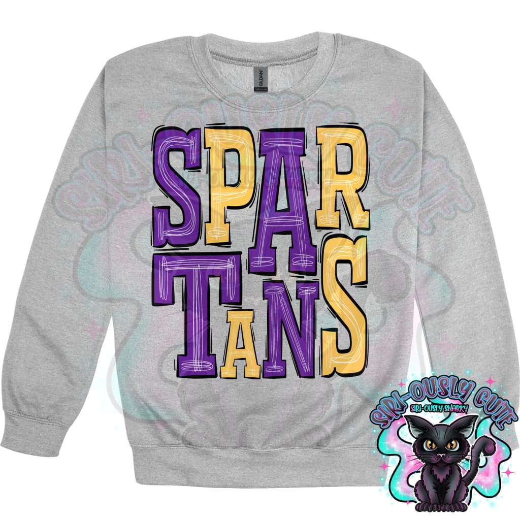 Sporty Spartans - Purple Yellow Mascot