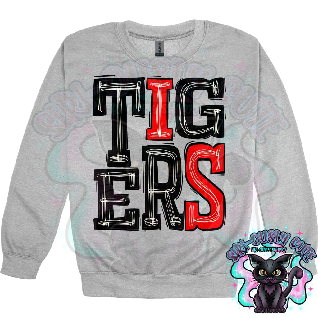 Sporty Tigers - Black Red Mascot