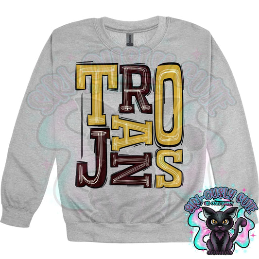 Sporty Trojans - Maroon Gold Mascot