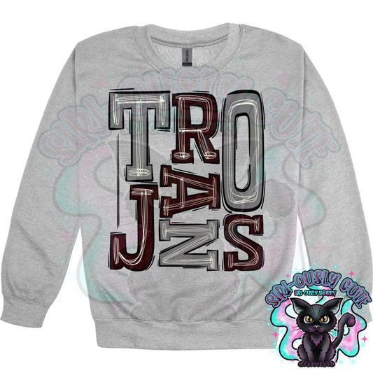 Sporty Trojans - Maroon Gray Mascot