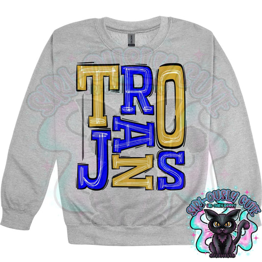 Sporty Trojans - Royal Gold Mascot