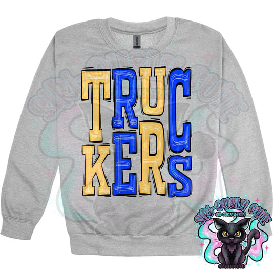 Sporty Truckers - Yellow Blue Mascot