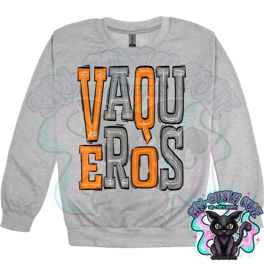 Sporty Vaqueros - Orange Grey Mascot