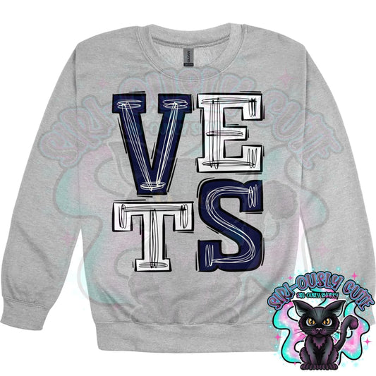 Sporty Vets - Navy Blue White Mascot