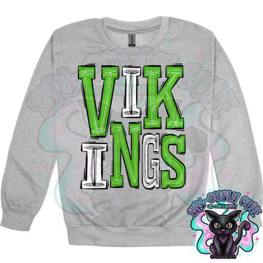 Sporty Vikings - Green White Mascot