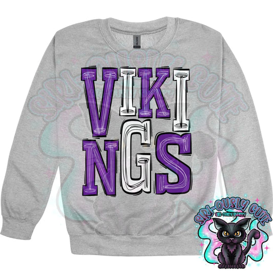 Sporty Vikings - Purple White Mascot