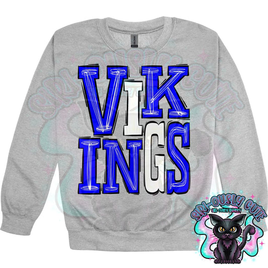 Sporty Vikings - Royal White Mascot