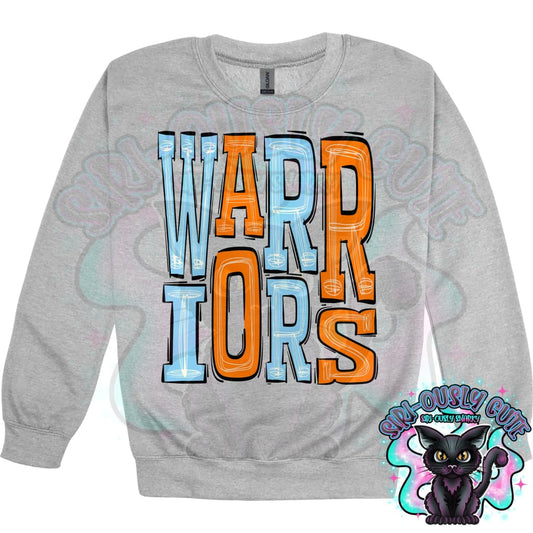 Sporty Warriors - Light Blue Orange Mascot